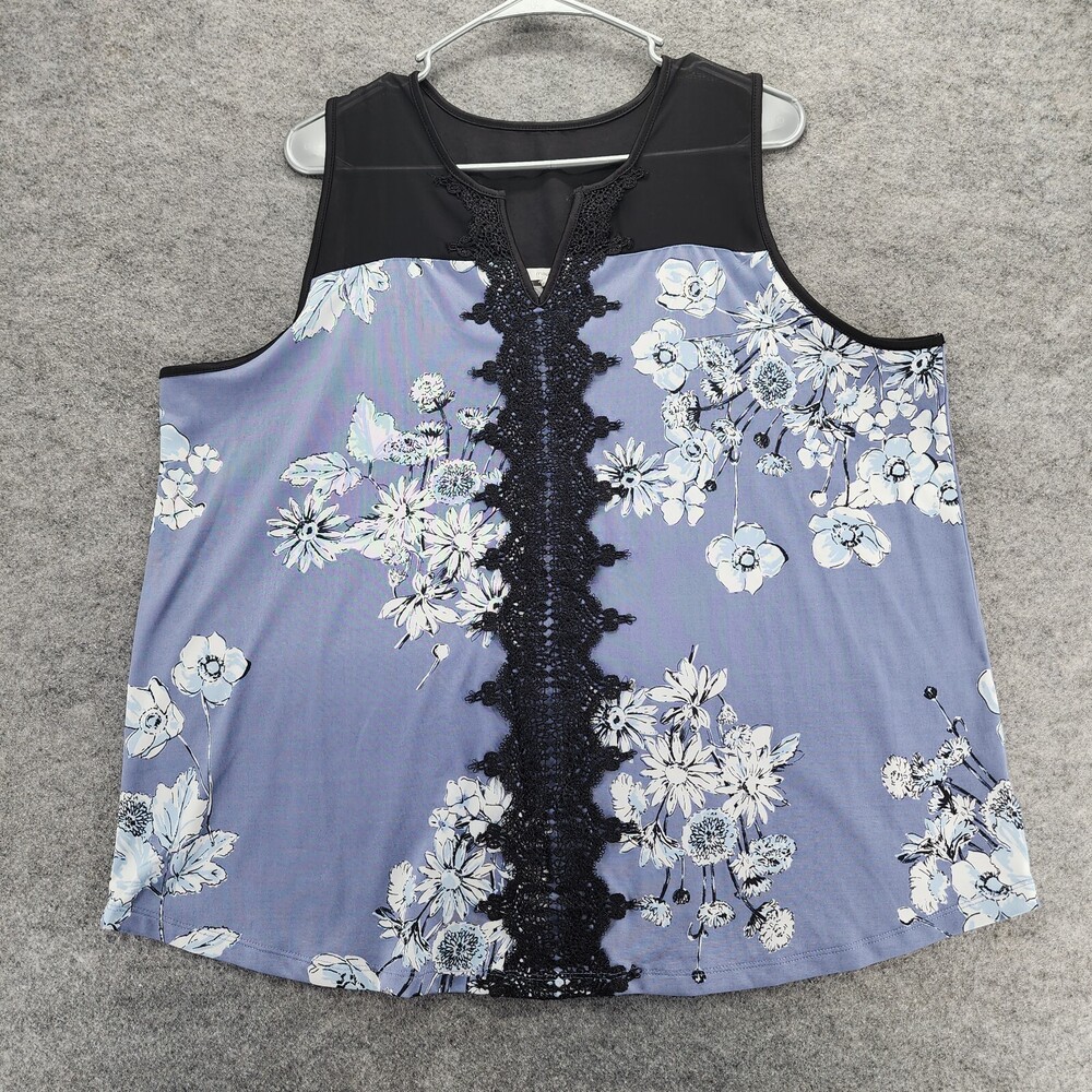 Maurices Shirt Womens 1 Purple Floral Sleeveless